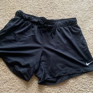 Nike Women's Black Athletic Training Shorts with Swoosh